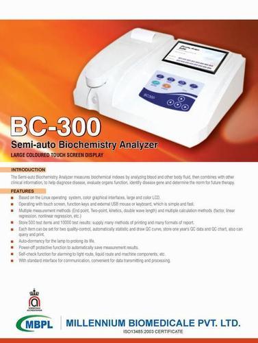 Semi Auto Biochemistry Analyzer