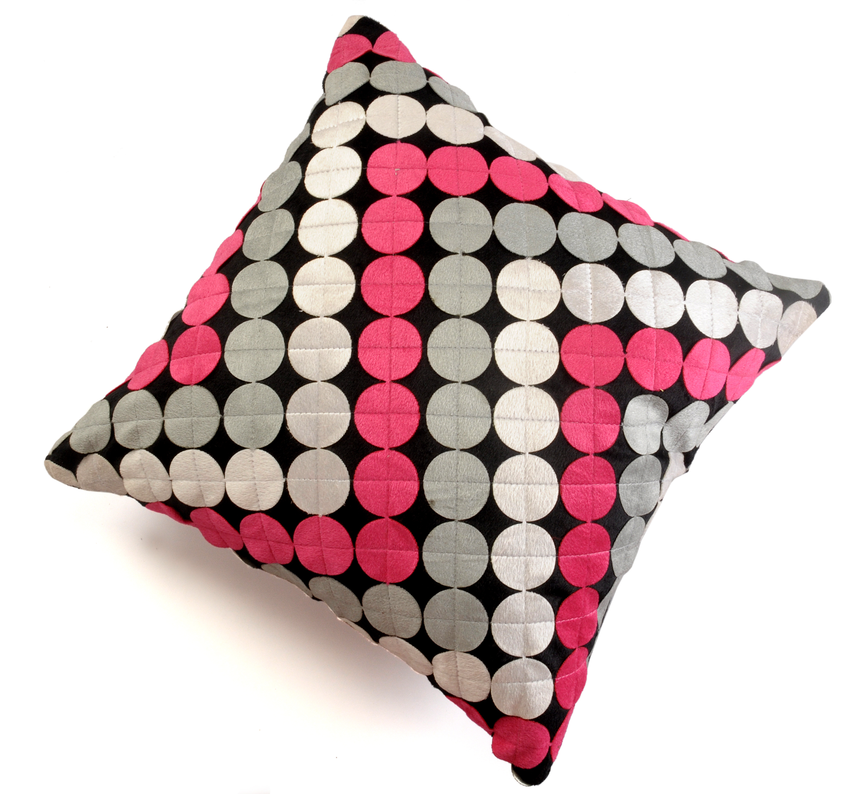 Cushion Cover - Polyester Velvet, 15x15 Inches Rectangular Shape, Spot Clean Only | Pack Of 5, Decorative Patchwork Design