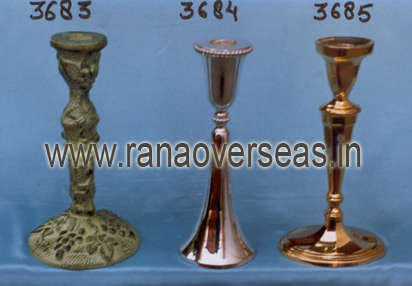 Copper Brown And Golden Brasscandlestands3683-3684-3685