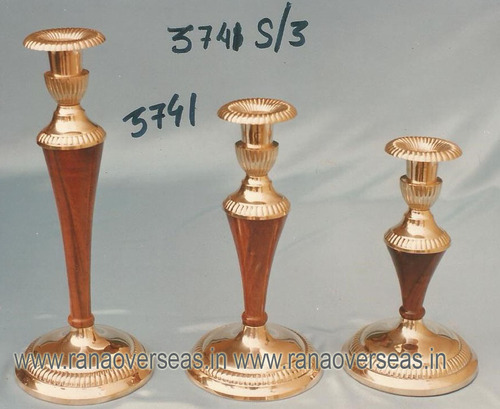 Golden Brasswoodcombinationcandlestand3741