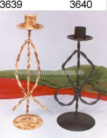 Black And White Ironcandlestand3639-3640