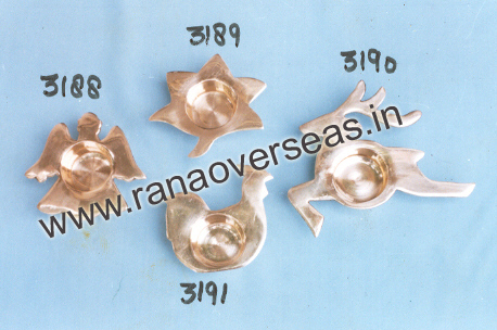 Brass T-Light Candle Holder - Brass Metal, Polished Finish, Golden Color | Indian Style, Attractive Engravings, Professional Design