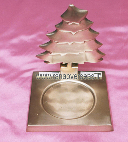 Golden Brasstlightpillarcandleholder2203Inchristmastree