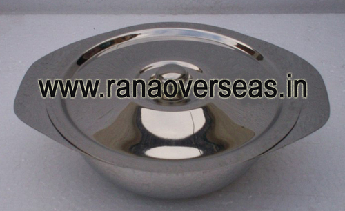 Copper Steel Serving Dish - Copper Metal with Stainless Steel Interior, Polished Finish, Unique Cauldron Design for Food Storage and Serving