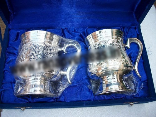 Metal Silver Plated Bear Mug 6