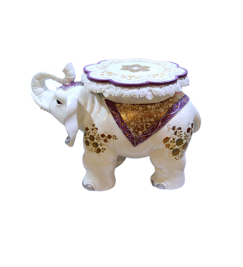 Elephant Statue As Table In Polymarble