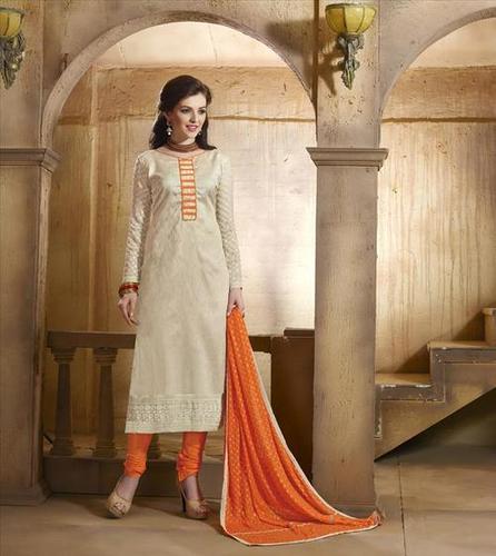 Off White New Unstitched Salwar Kameez