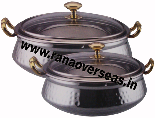 Copper and Stainless Steel Cauldron Serving Dish - Unique Shape, Black Plated Finish, Antique Imitation Style, Ideal for Homes, Hotels, Restaurants, and Weddings