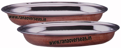 Polishing Steel Copper Hammered Ovel Donga