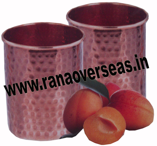 Polishing Pure Copper Hammered Glass Set