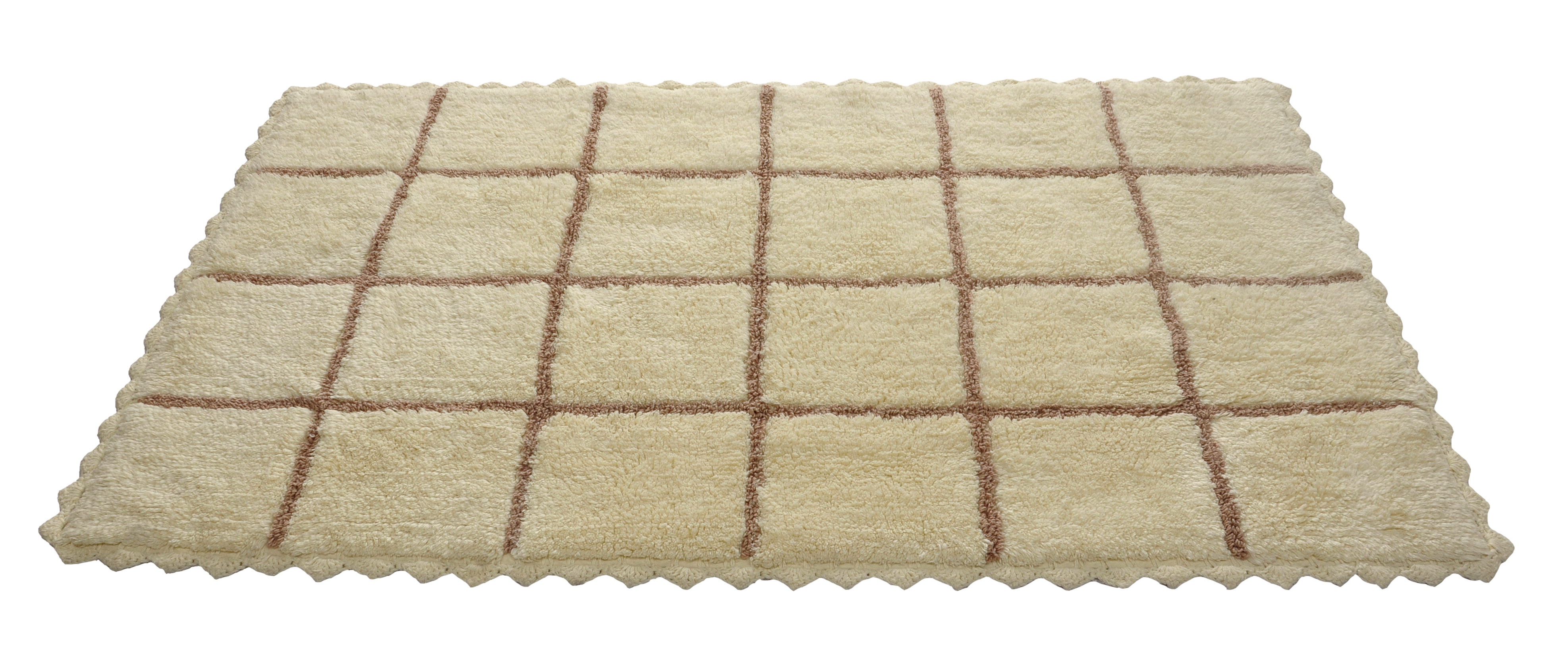 Soft Toggle Bathmat - 100% Cotton, 60x100 Cms, Ecru-beige | High Absorbency, Anti-slip Backing, Stain Resistant, Washable, Quick Drying