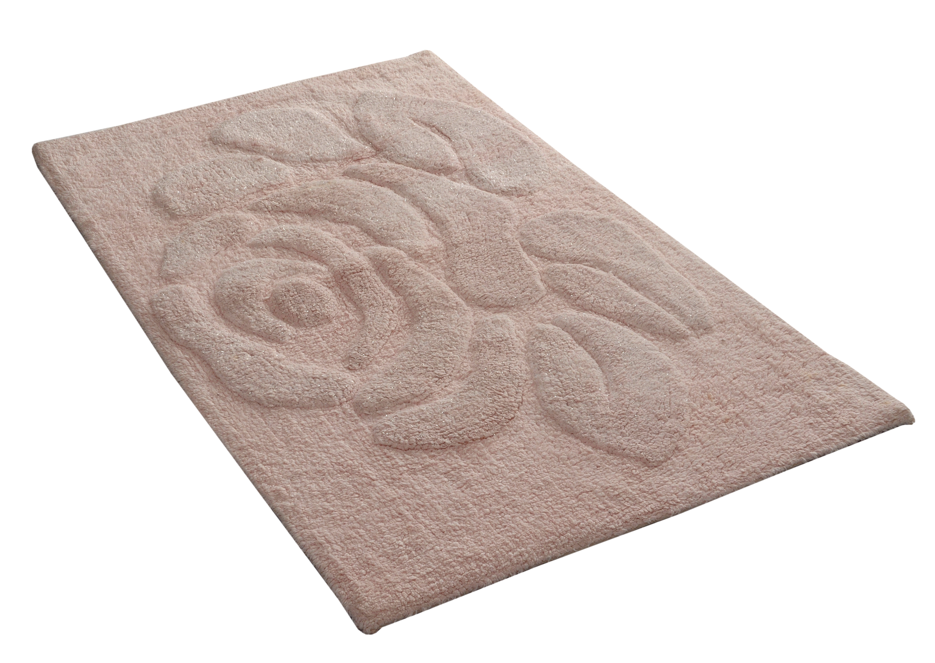 Bath Mats And Bed Side Mats - 100% Cotton, 60 X 100 Cm, Light Pink | Quick Drying, Anti-slip Backing, Tear & Shrink Resistant