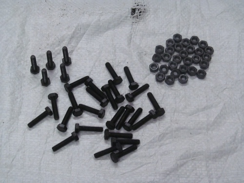 Nuts and Bolts - Steel, Standard Size per Bolt Type, Black Oxide Coating | High Durability, Rust Proof, Manual Control, Manufacturer Warranty