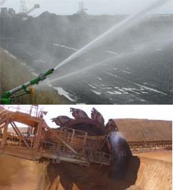 Stockpile Dust Suppression System - Steel, 440 Volt | Long Throw High Angle Sprinklers, Fog Cannon and Polymer Crusting Agent for Enhanced Performance