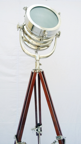 Chrome Vintage Tripod Floor Lamp