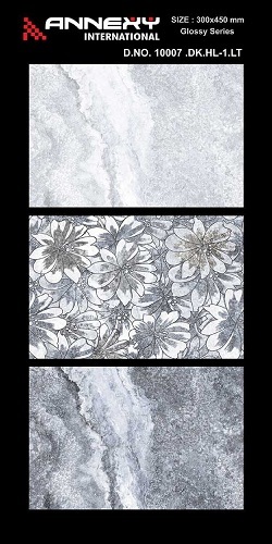 Floral Print Ceramic Wall Tiles Size: 60X30