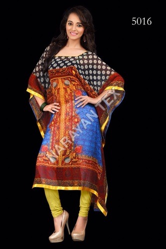 महिलाओं के लिए जॉर्जेट की वेटलेस कुर्ती