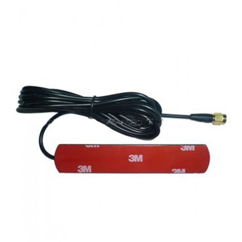 GSM Sticker Antenna - Plastic Radome, 3000 mm Connector Position, Black Color, Frequency Range 890-960/1710-1990 MHz, Gain 2.0 dBi, Vertical Polarization, 50 W Maximum Input Power