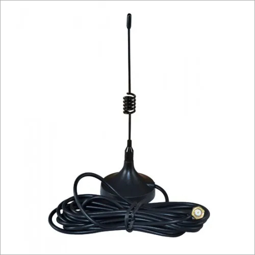GSM Magnetic Omni Antenna 6dBi - RG-174 Cable, Black Plastic Radome, 3 Meter Length | Vertical Polarization, V.S.W.R. 2.0, 50W Max Input Power