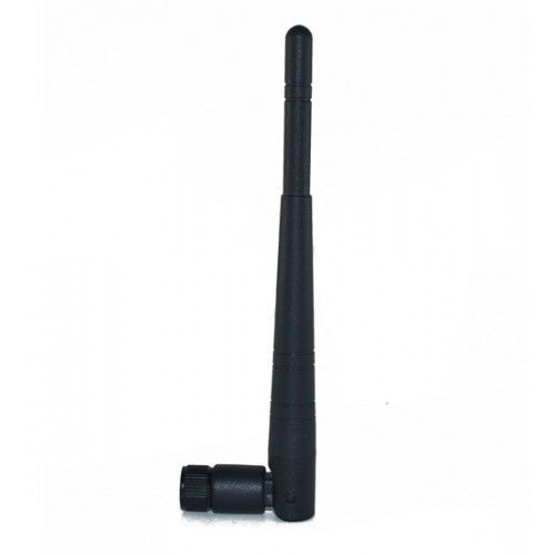 Rubber Duck SMA 5dBi - Plastic and Metal, Height 11-108 mm, Black Radome, Frequency Range 824-960/1710-1990 MHz, 50 Ohm Impedance, Ideal for Wearable Bluetooth Devices
