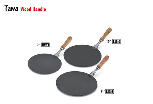 वुड हैंडल आयरन तवा इंटीरियर कोटिंग: नॉन स्टिक