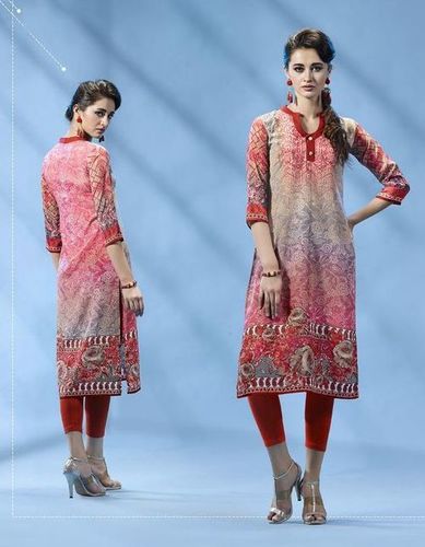 printed crepe kurti