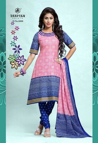 डीपटेक्स बंधनी कॉटन प्रिंटेड ड्रेस मटीरियल