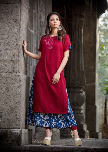 Pearl Rayon Kurti - Multicolor, Sizes M, L, XL, XXL, 3XL | Stylish Printed Ethnic Wear for Casual and Formal Occasions, Short Sleeve, Dry Clean Only