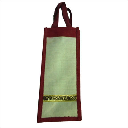 जूट वाइन बोतल बैग