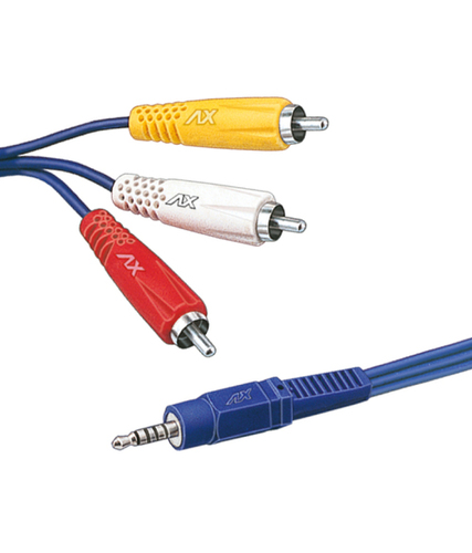 4 पोल एप स्टीरियो -3 आरसीए वीसीडी कॉर्ड (सोनी के लिए)