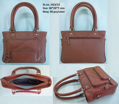 Tan Multi Compartment Black Handbag