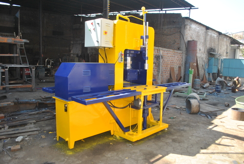 Blue And Yellow Manually Operated Tiles Making Machine