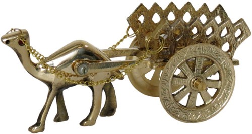 Brass Camel Cart Decorative Handicraft