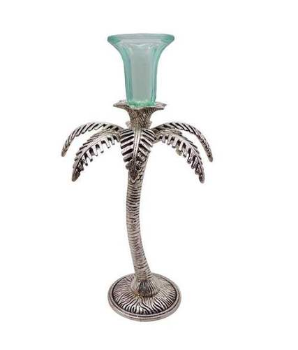 नारियल के पेड़ का डिज़ाइन 1 कप मोमबत्ती धारक हस्तशिल्प