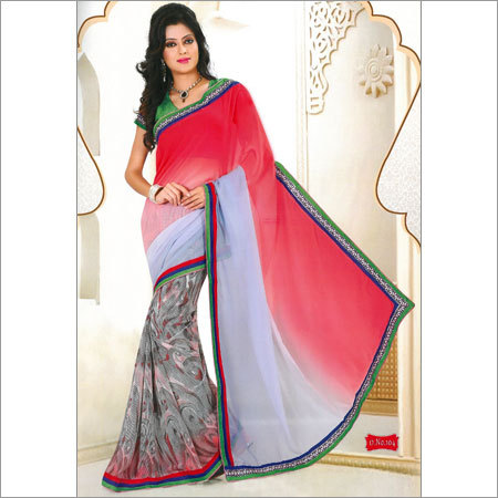 छपी हुई सूती साड़ी