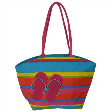 जूट का समुद्र तट बैग