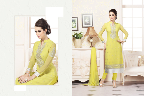 YELLOW COLOR GEORGETTE SUIT