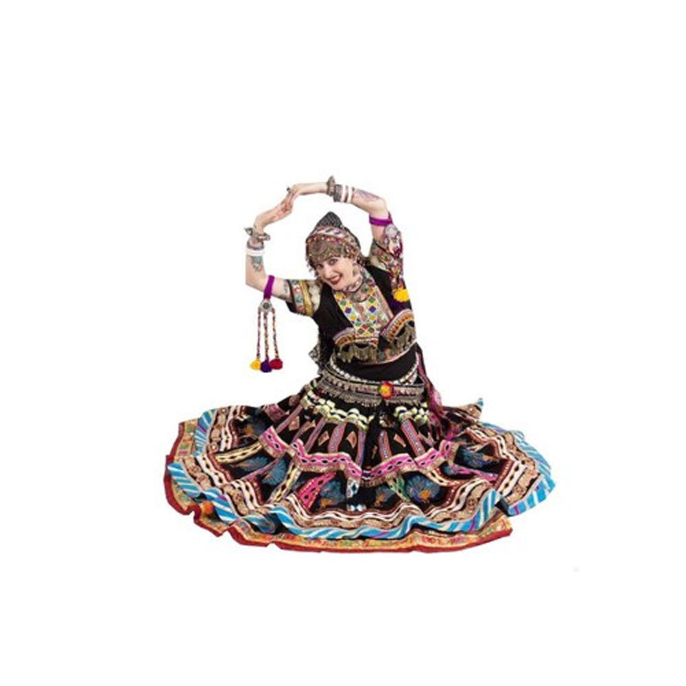 Polyester Black Rajasthani Kalbelia Coustumes