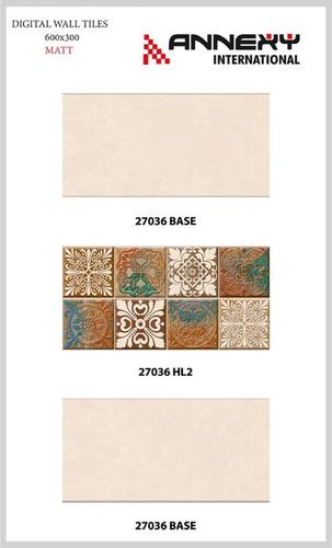 कोई भी रंग 300X600 मैट फ़िनिश डिज़ाइनर वॉल टाइल्स