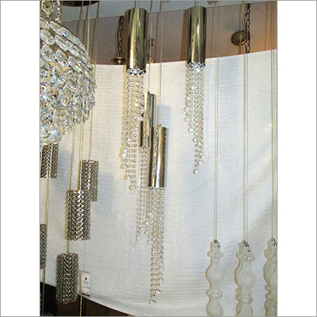 क्रिस्टल पेंडेंट क्लस्टर हैंगिंग लाइट