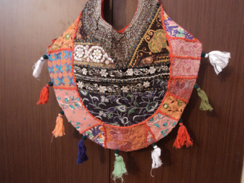 भारतीय विंटेज बंजारा बैग कढ़ाई पैच काम