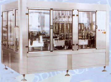 AUTOMATIC BOTTLES RINSING, FILLING AND CAPPING MACHINE 