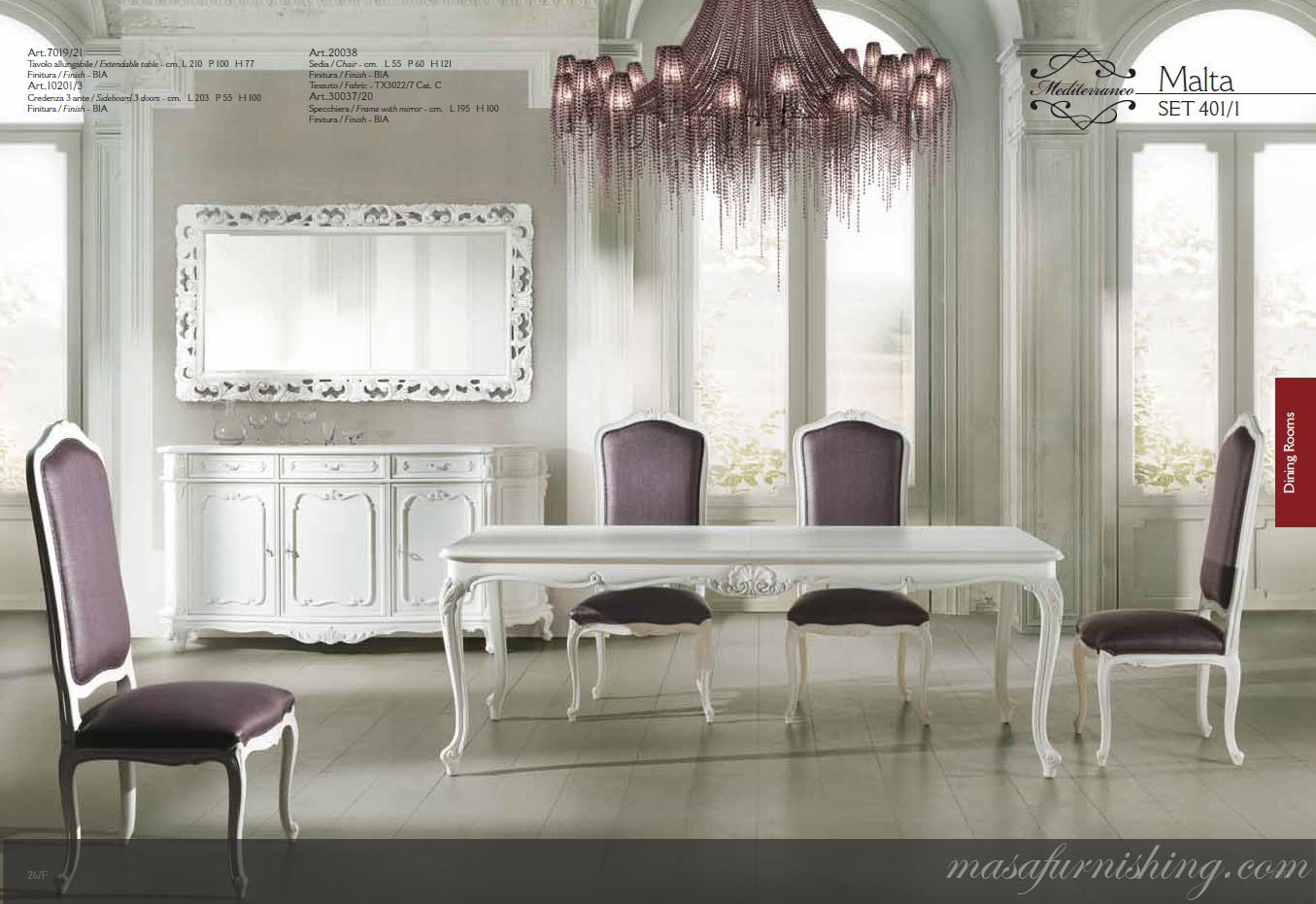Italian Dining Table Set 