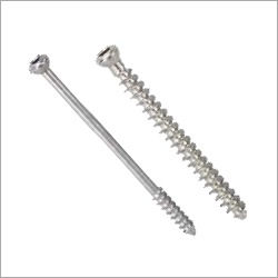 Cancellous Screws 4.0Mm - Steel Material, Straight Shape | Silver, Suitable for Ankle, Backbone, Elbow, Foot, Hands, Hips, Knee, Legs, Neck, Shoulders, Waist