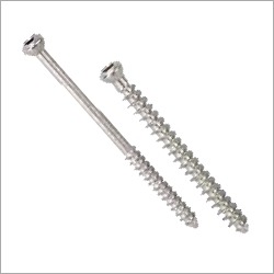 Cancellous Screws - 6.5Mm, Stainless Steel Material, Straight Physical Shape, Silver Color, Ideal for Ankle, Elbow, Knee, and More