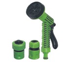 Six Function Nozzle Sprinkler - Plastic Material, Green Color, Gear Drive Type, Hand Crank Start Method, Fire Protection System