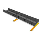 Hydroponics Trough System - Steel Base, Metal Cover, 5-6 cm Film Length, 3.2 mm Film Thickness | Ideal for Small Greenhouse Applications