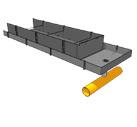 Hydroponic Trough System - Steel Base, 3.2mm Film Thickness, 6-8 Feet Length | Small Agricultural Multi-Span Greenhouse, Metal Cover Material