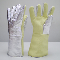 Aluminised Kevlar Hand Gloves - Color: Yellow