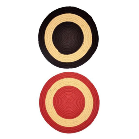 Braided Jute Mats - Color: Black